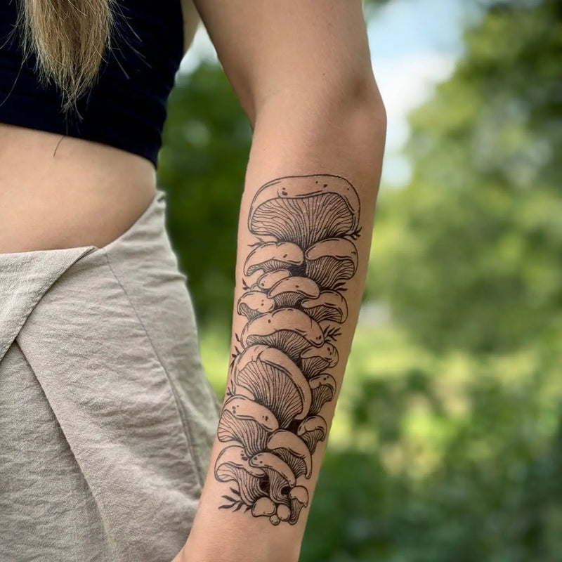Oyster Mushroom Temporary Tattoo