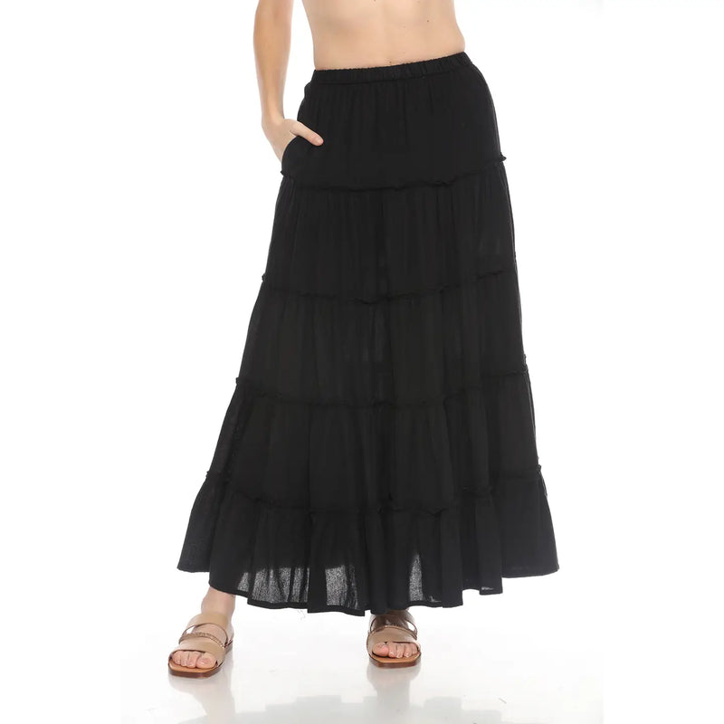 Five Layer Tiered Maxi Skirt