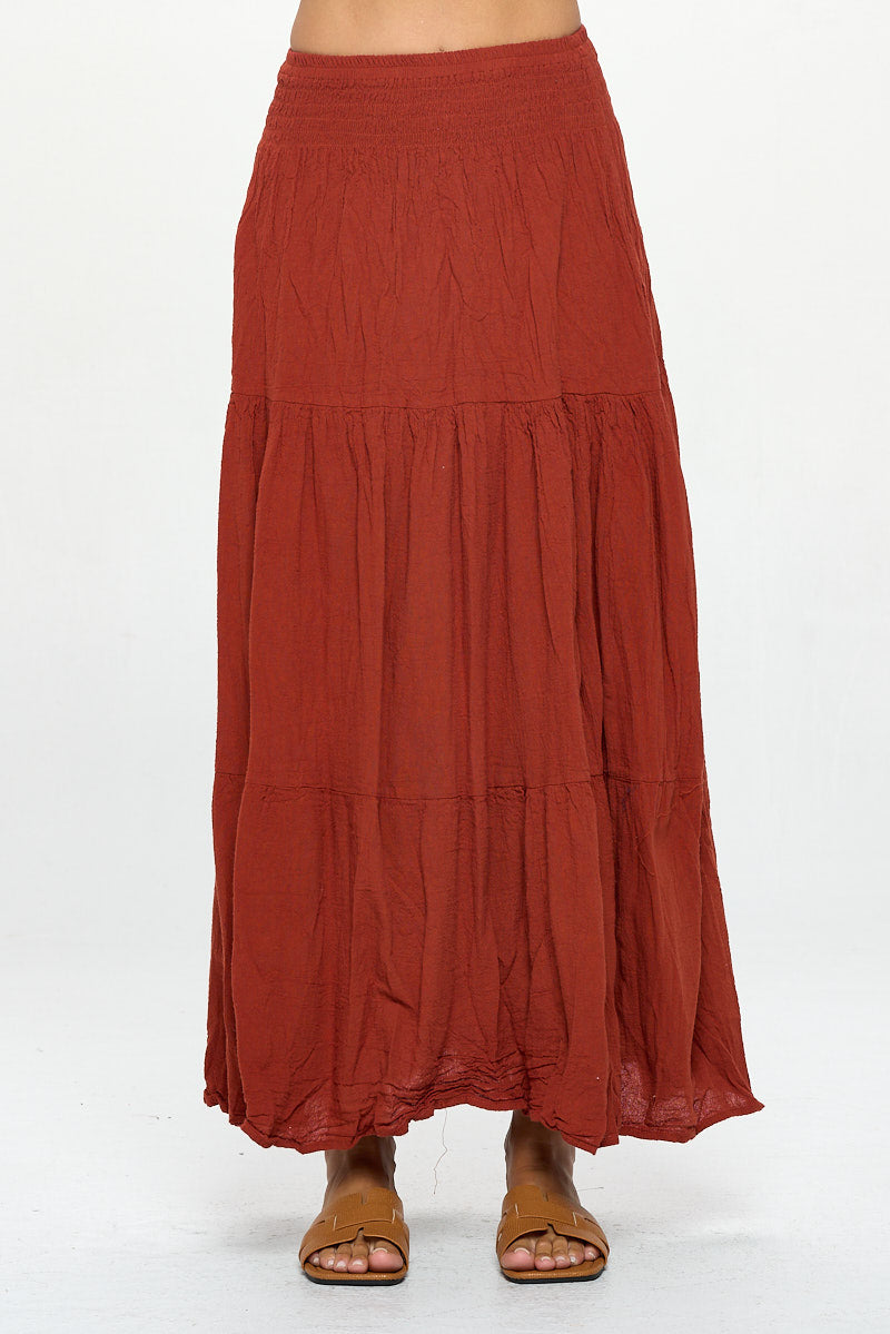 Maxi Skirt - Rust