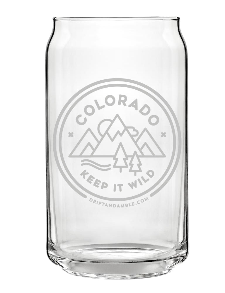 Colorado Wild Beer Can Glass