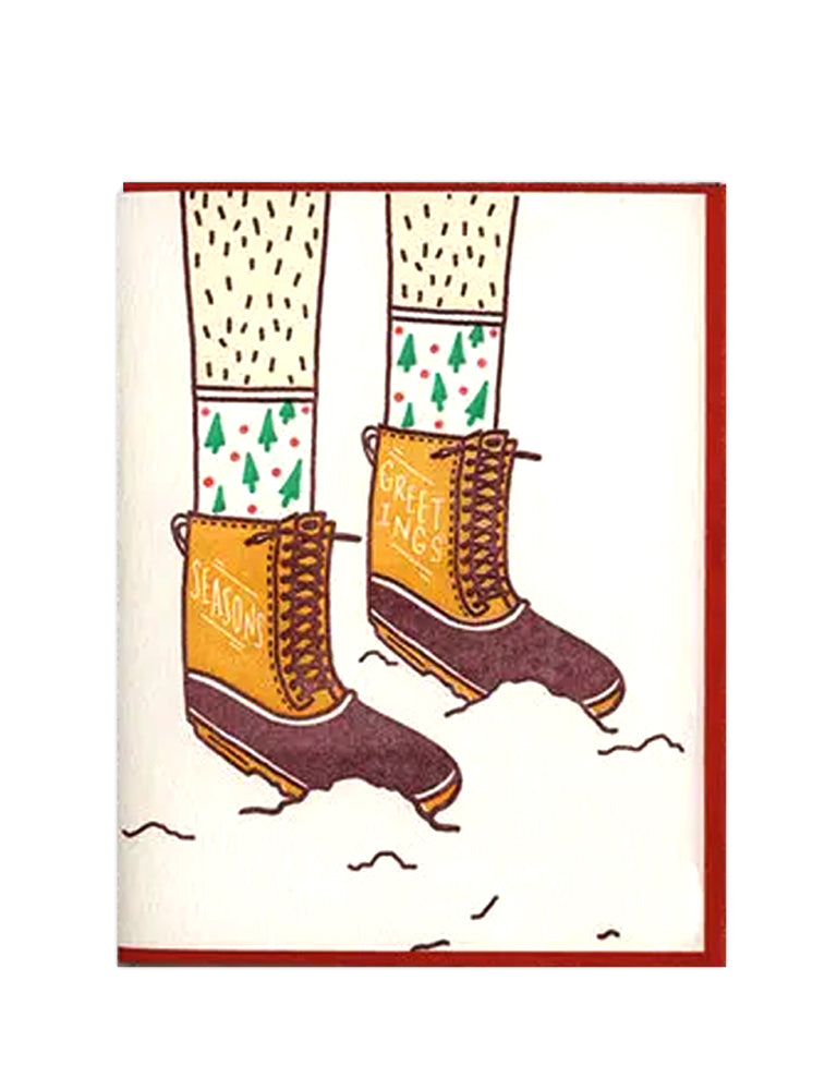 Snow Boots Holiday Card
