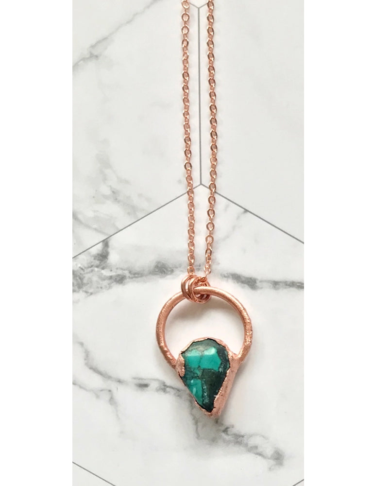 Turquoise + Copper Necklace