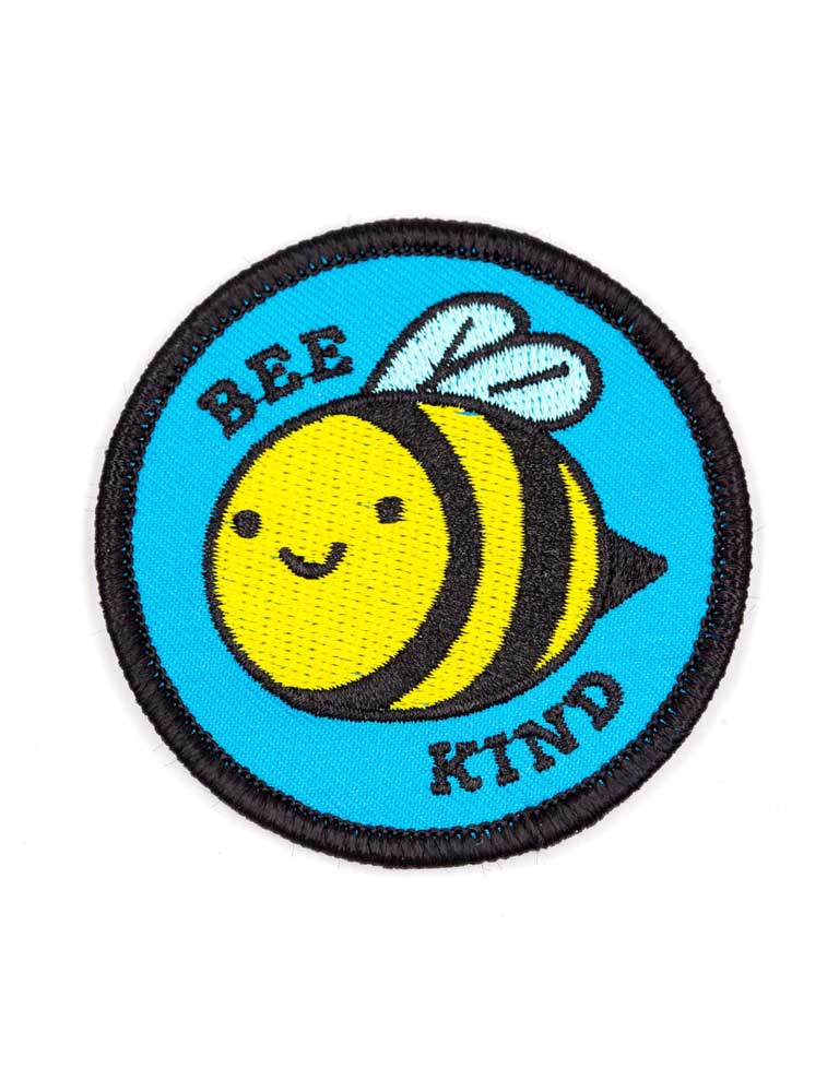 Bee Kind Embroidered Iron-On Patch