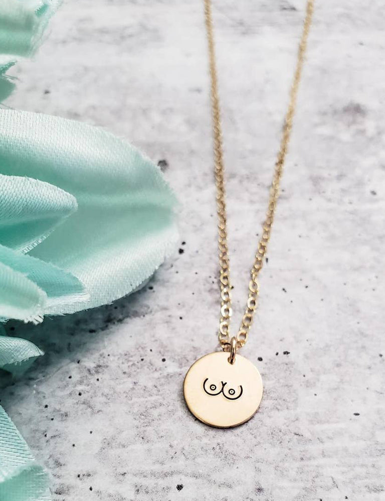 Boobs Necklace - 14K Gold