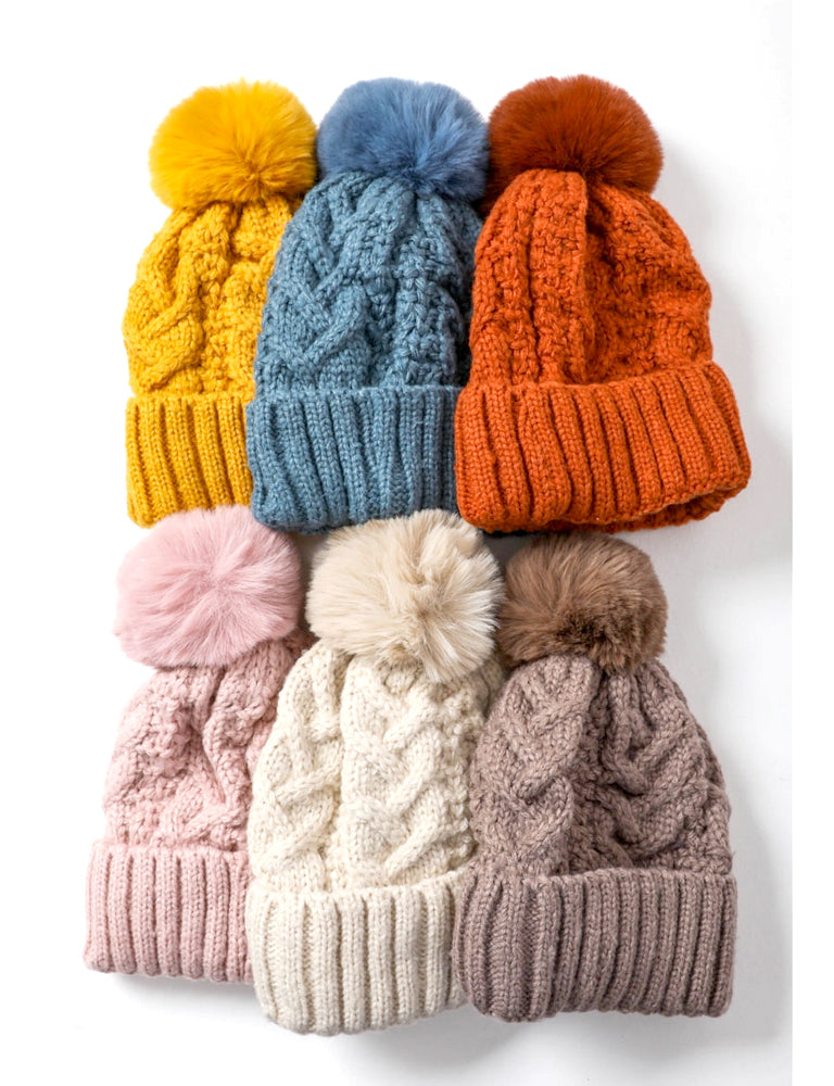 Thermal Lined Cable Knit Beanie