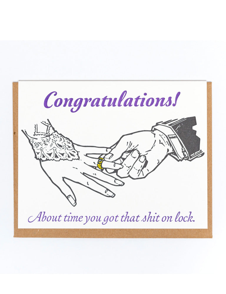 Congratulations Wedding On Lock Card