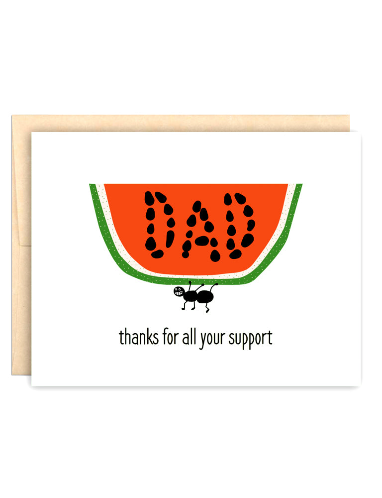 Dad Thanks for Your Support Card