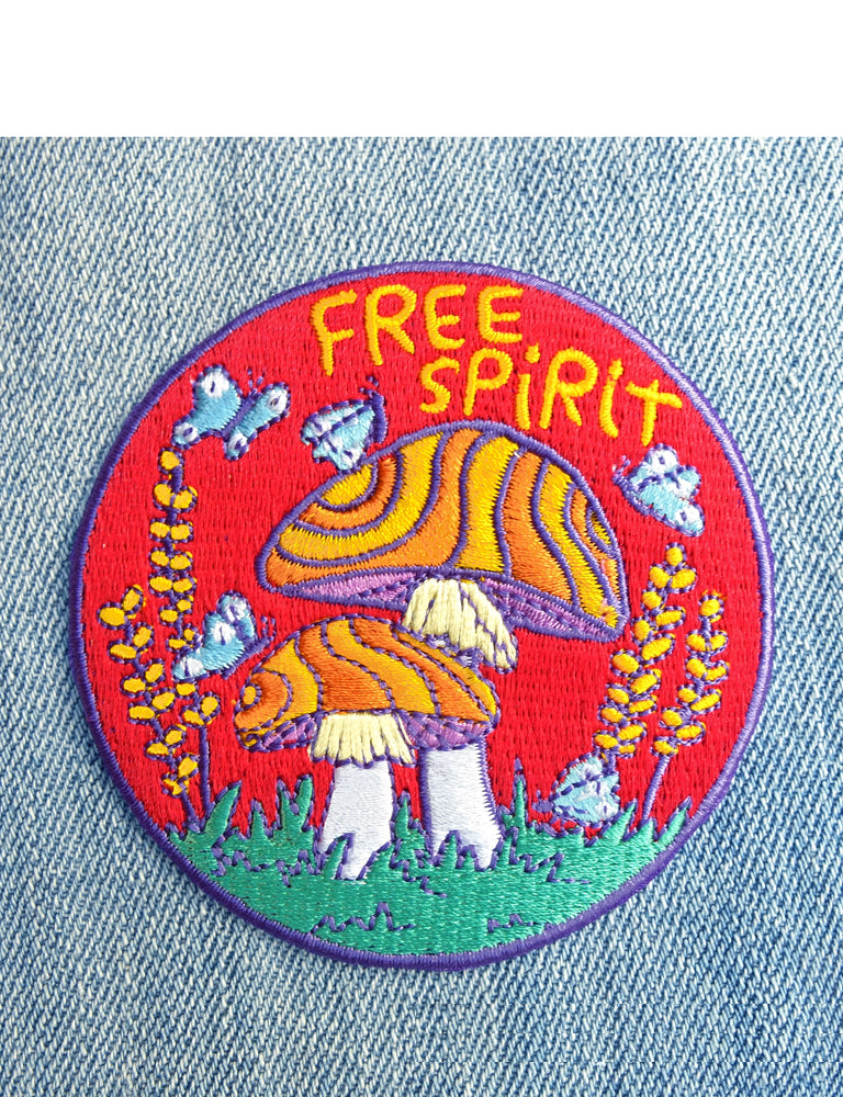 Free Spirit, Mushroom, Embroidered Patch