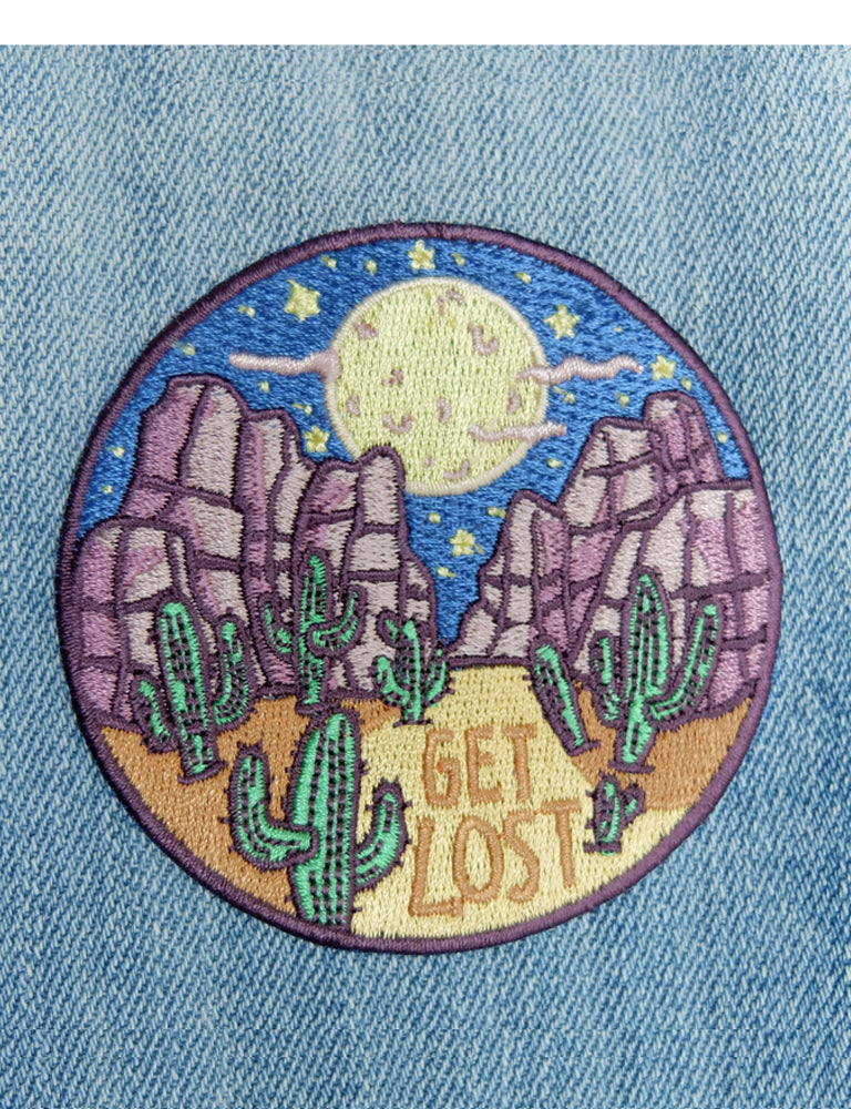 Desert Night, Get Lost Embroidered Patch