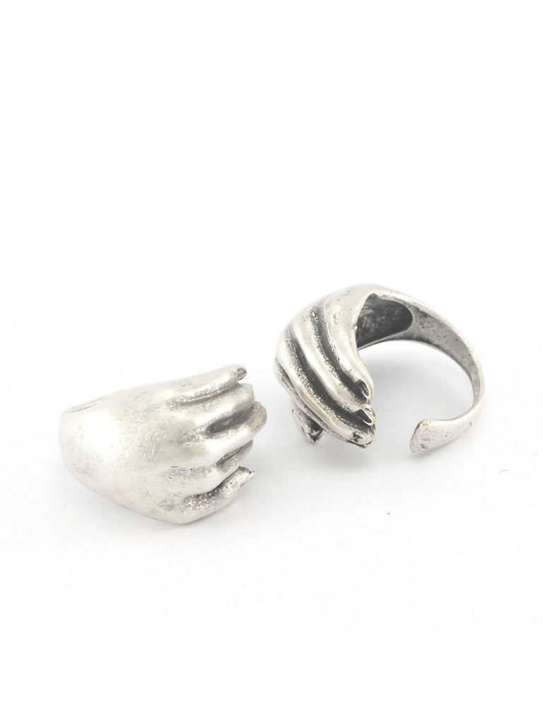 Hand Silver Ring
