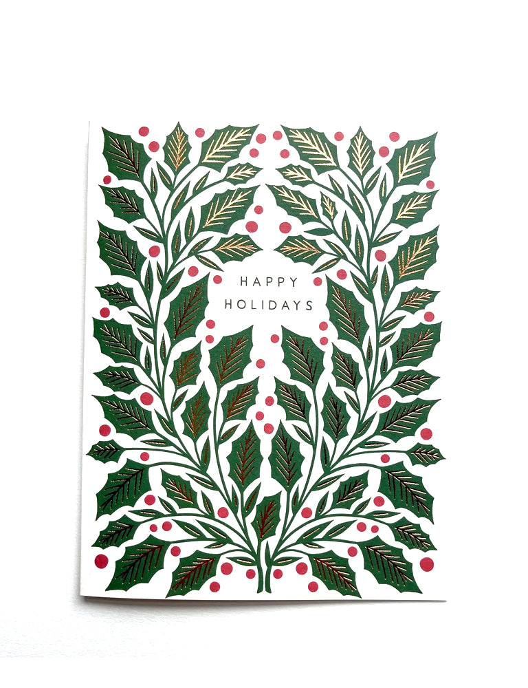 Happy Holidays Card Pack - Holly
