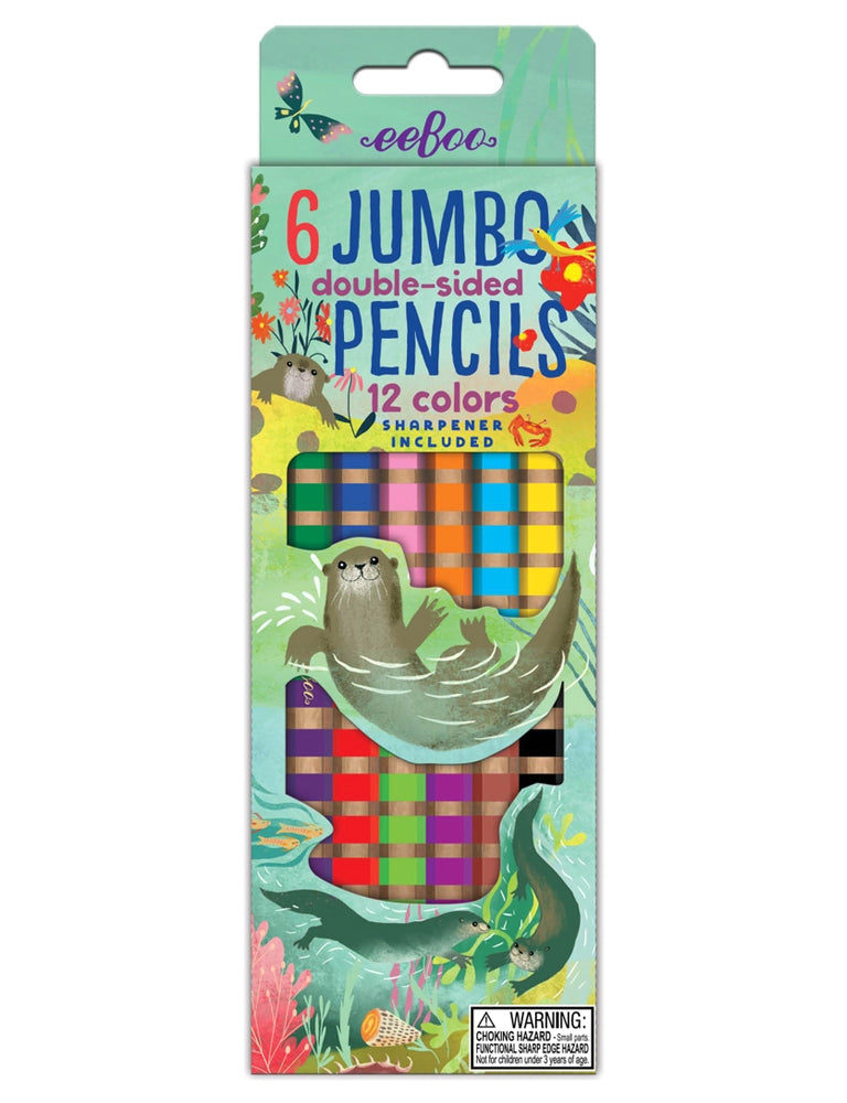 Otters at Play Double-Sided Jumbo Pencils