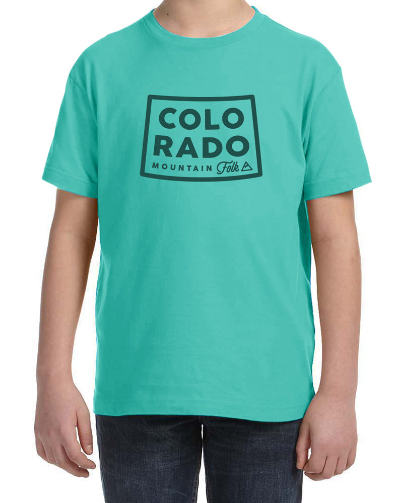 Kids CO Mountain Folk T-shirt
