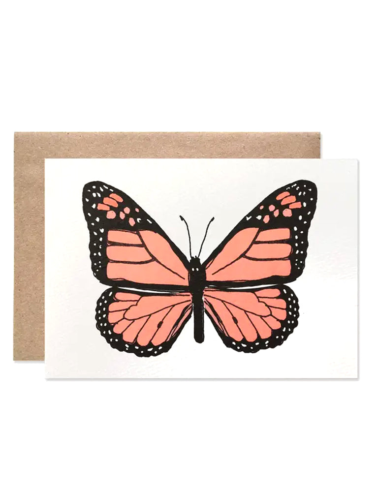 Neon Monarch Butterfly Card Set