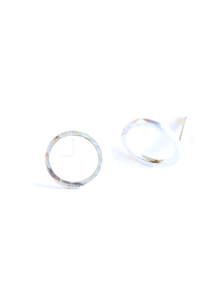 Circle Post Earrings - Sterling Silver