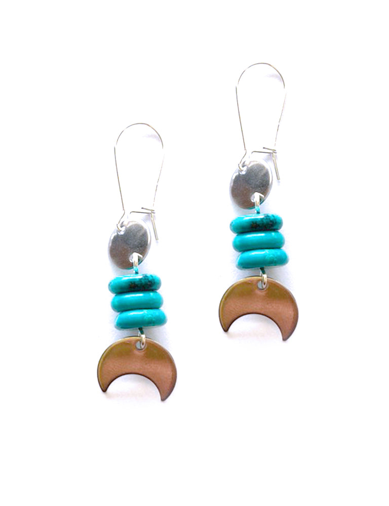 Small Silver Moon And Howlite How To Clean Howlite