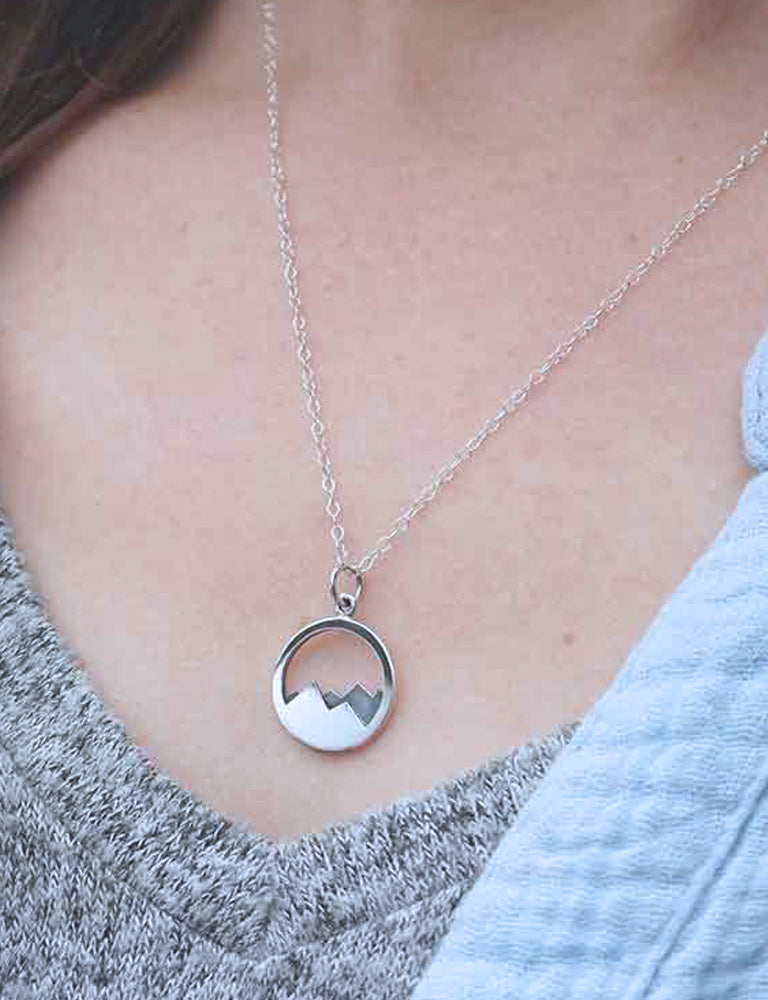 Sterling Silver Mountain Necklace